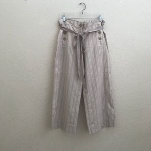 Anthropology Linen/Cotton Cropped pants